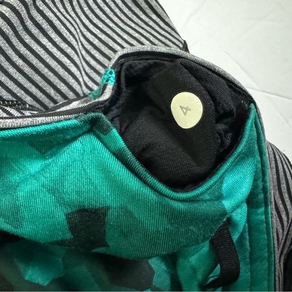 Lululemon Rebel Runner Crop Mini Stripe Ankle Zip Reflective High Waist Pockets - Picture 13 of 16